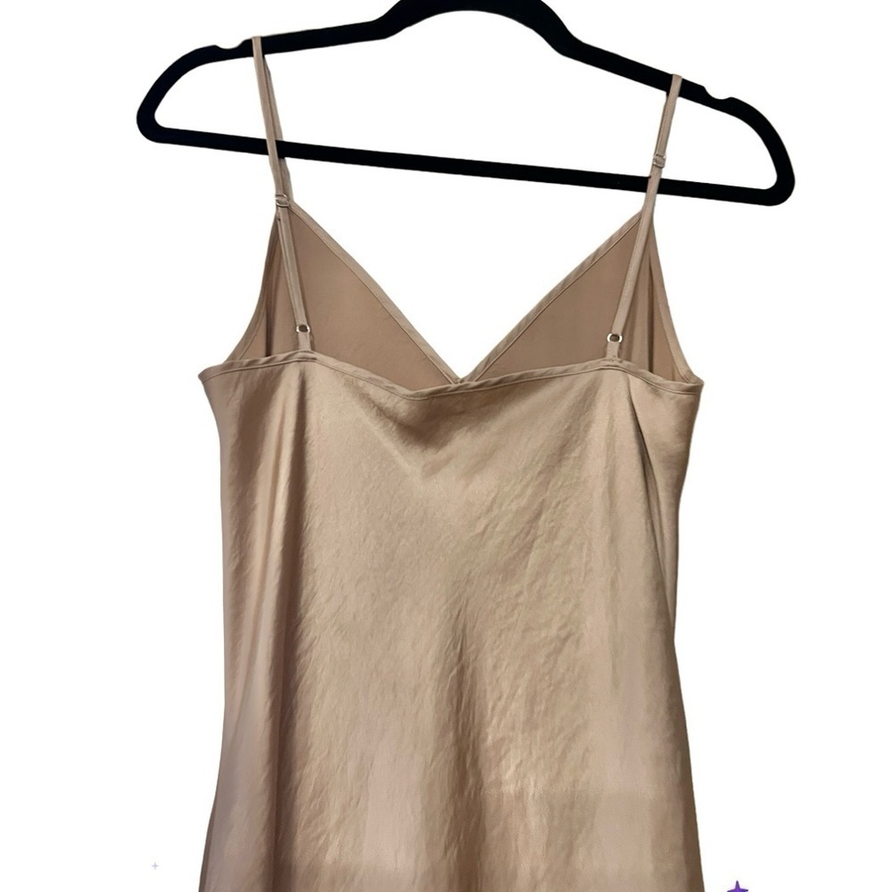 Wilfred- Only Slip Satin Midi Dress- HUMUS BEIGE- Size Small 👡👗✨ - Picture 9 of 12